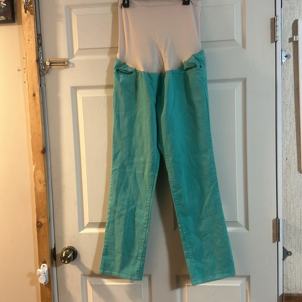 LIZ LANGE MATERNITY FULL PANEL JEANS: BLUE: NEW WITHOUT TAGS: SIZE 2